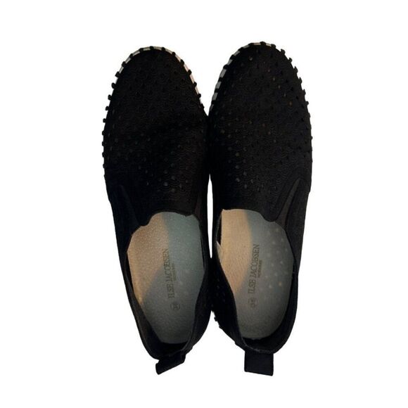 Ilse Jacobsen Womens Perforated Black Slip-On Shoes Size 38 Rubber Sole - Picture 7 of 7